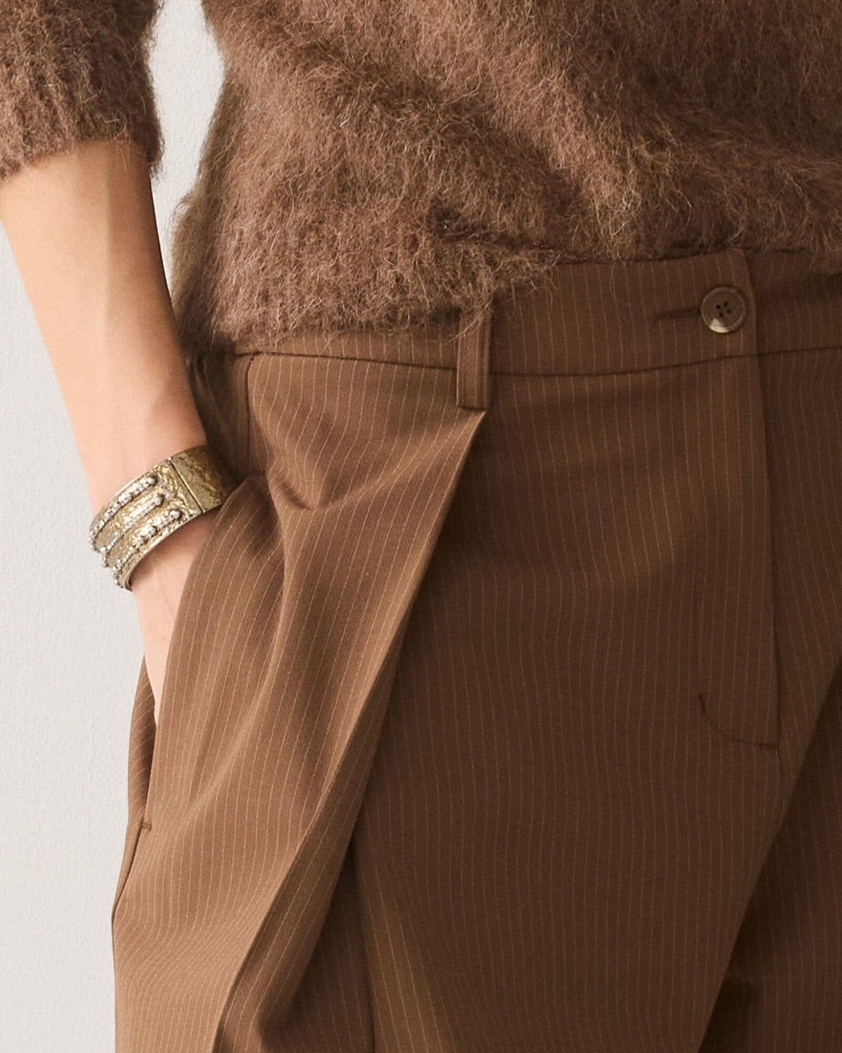 Trousers Pinstripe Hose Summum Woman 