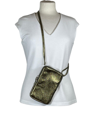 Umhängetasche Handy Uni in groß Handytasche Kolibri Ulm Petrol Metallic 