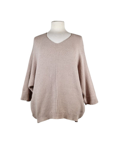 V-Ausschnitt Pullover Pullover Kolibri Ulm Beige Einheitsgröße 