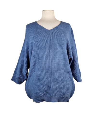 V-Ausschnitt Pullover Pullover Kolibri Ulm Blau Einheitsgröße 