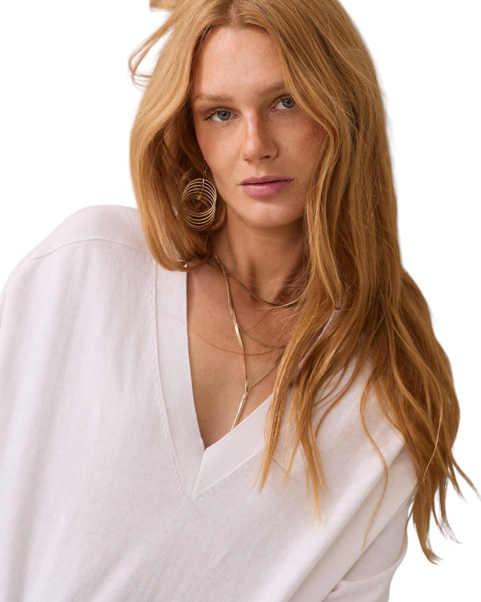 V-Neck Sweater Pullover Summum Woman 