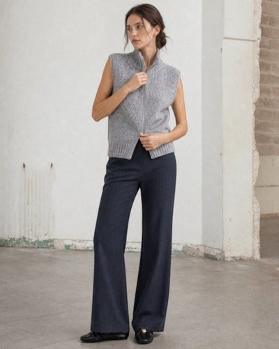 Viscose Wide Leg Pants Hose Jane Lushka 689 Blue S 