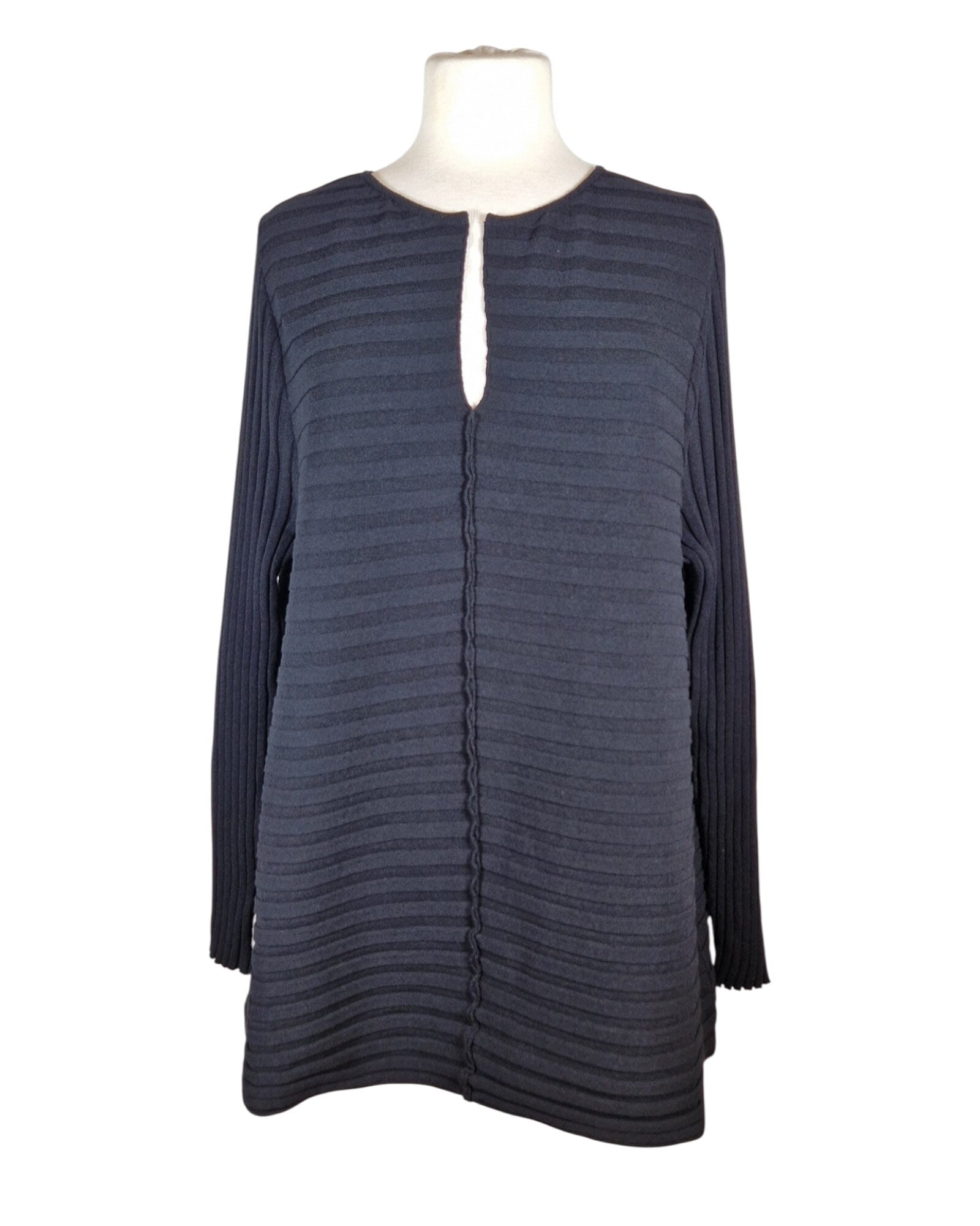 Viskose Rippenpulli Pullover Hindahl & Skudelny Nero S 