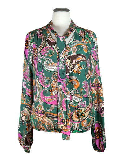 Vyblusa Bluse Bluse Fox's W075 Green Paisley 36 