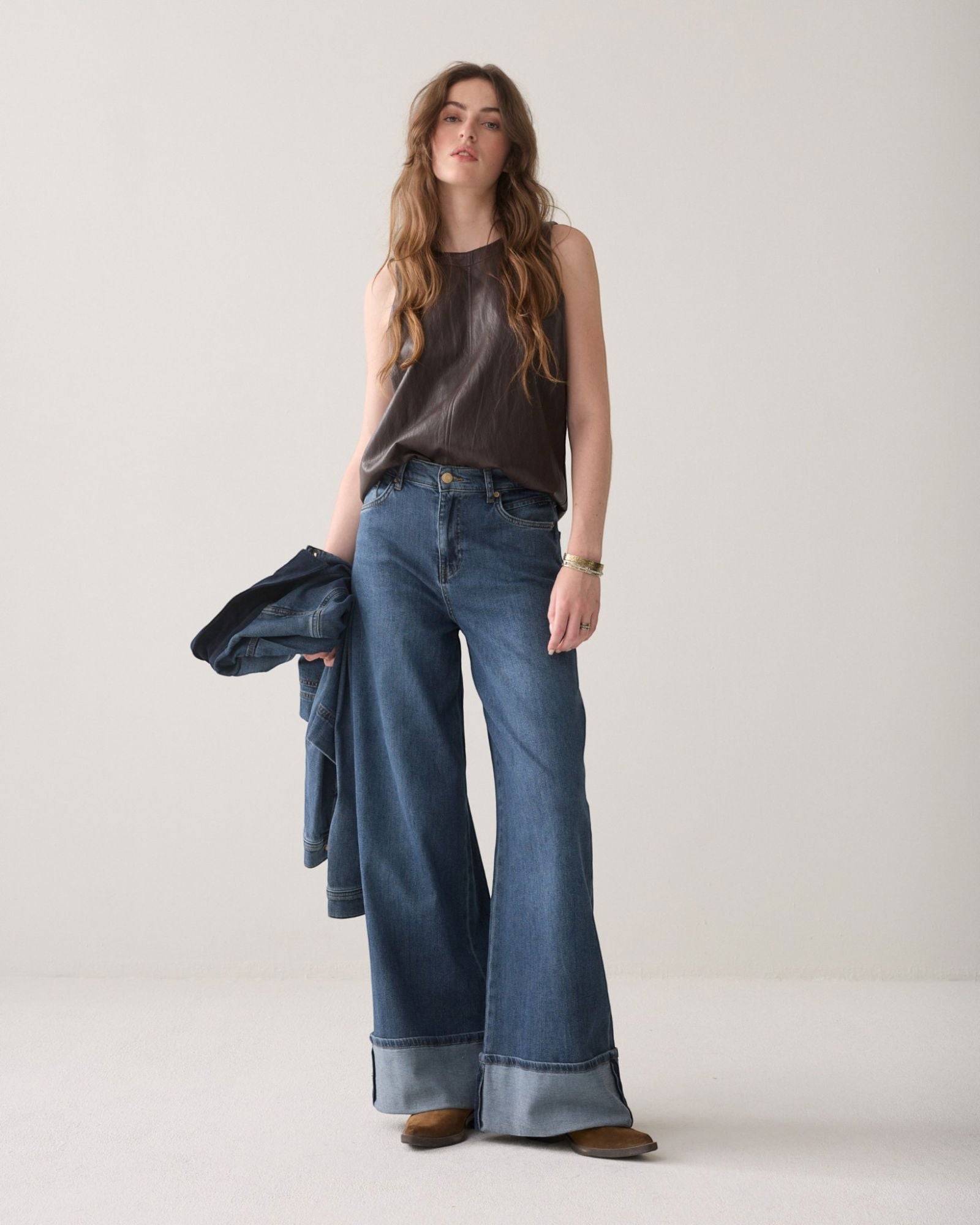 Wide Leg Jeans Jeanshose Summum Woman 453 Denim 36 