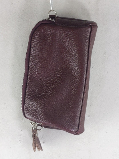 Kolibri Ulm - Kleine Ledertasche mit doppeltem Reißverschluss - kolibri-ulm.de - Accessoires, Bag, Handtasche, Handytasche, Leder, Ledertadsche, Ledertasche, Ledertaschen, Tasche