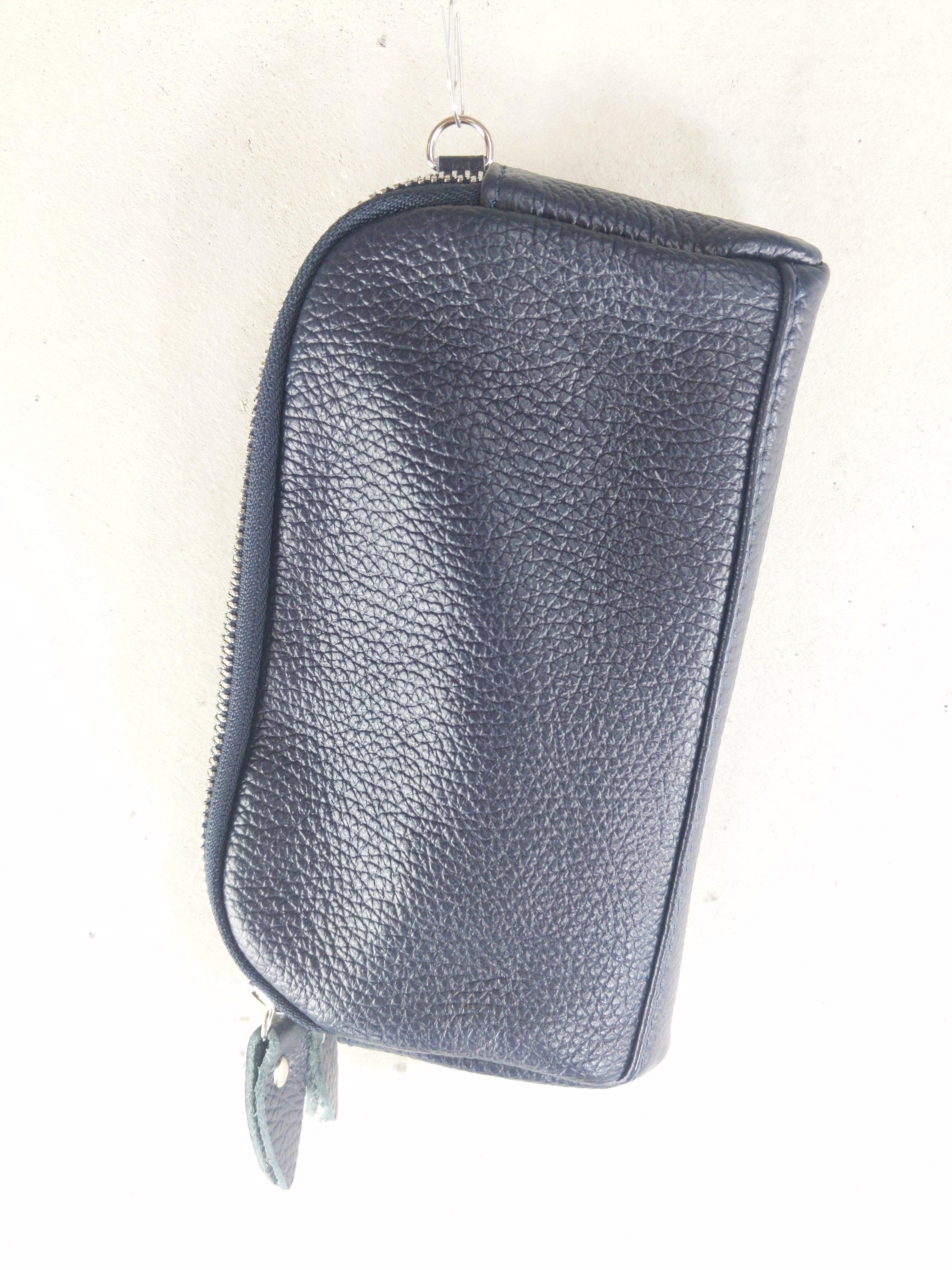 Kolibri Ulm - Kleine Ledertasche mit doppeltem Reißverschluss - kolibri-ulm.de - Accessoires, Bag, Handtasche, Handytasche, Leder, Ledertadsche, Ledertasche, Ledertaschen, Tasche