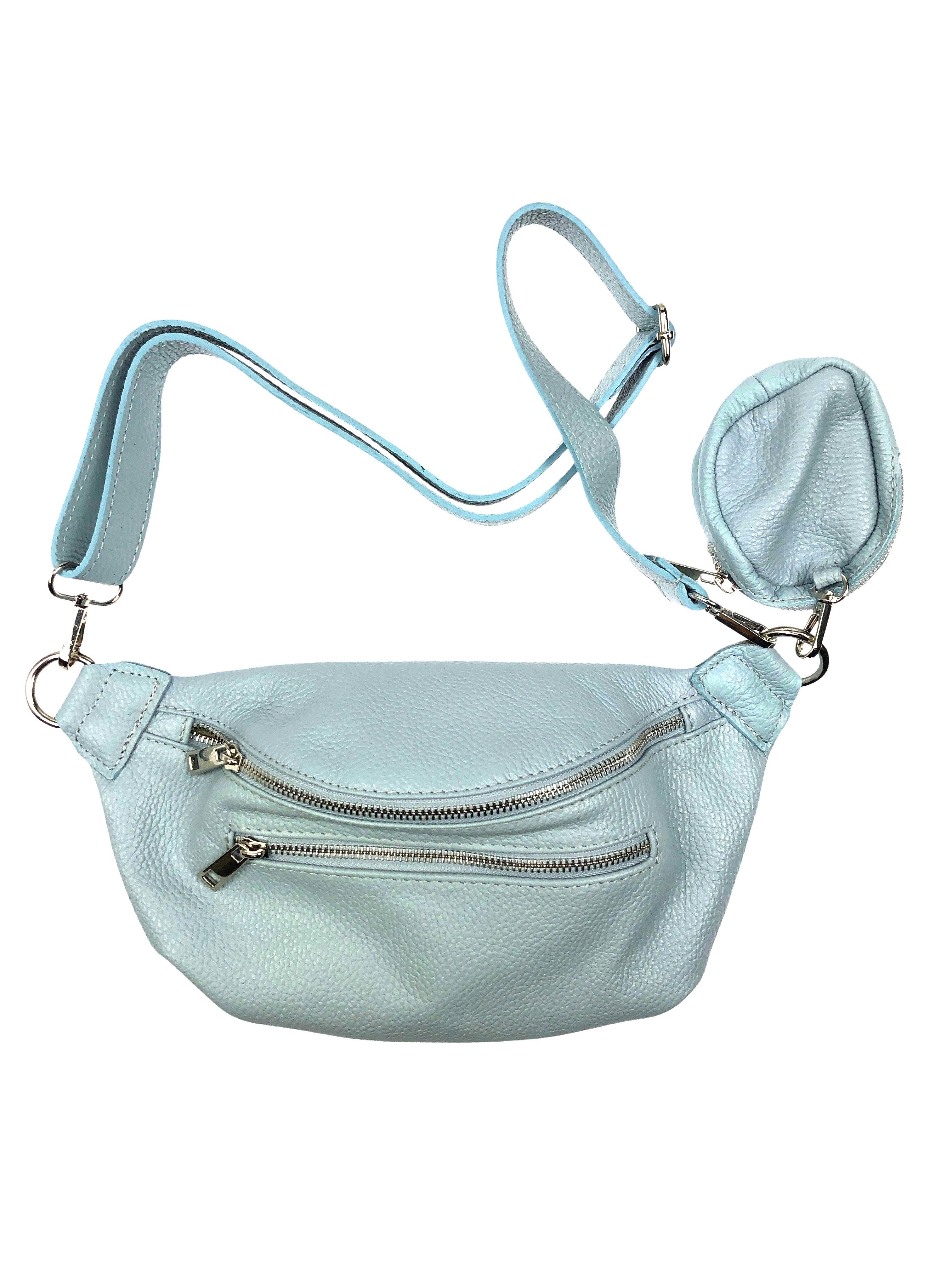 Kolibri Ulm - Crossbodybag mittelgroß mit zwei Reißverschlüssen und kleinem Geldbeutel extra - kolibri-ulm.de - Accessoires, Damen, Handtasche, Leder, Ledergeldbeutel, Ledertasche, Ledertaschen, WS21