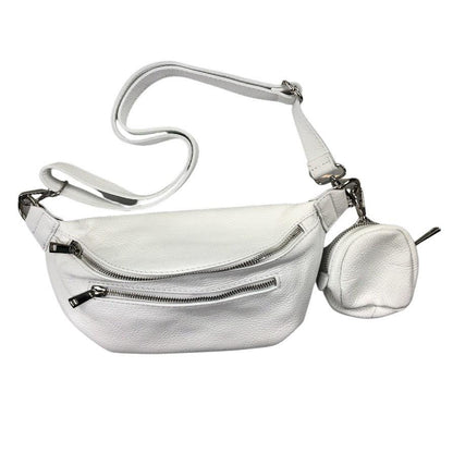 Kolibri Ulm - Crossbodybag mittelgroß mit zwei Reißverschlüssen und kleinem Geldbeutel extra - kolibri-ulm.de - Accessoires, Damen, Handtasche, Leder, Ledergeldbeutel, Ledertasche, Ledertaschen, WS21