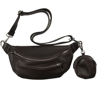 Kolibri Ulm - Crossbodybag mittelgroß mit zwei Reißverschlüssen und kleinem Geldbeutel extra - kolibri-ulm.de - Accessoires, Damen, Handtasche, Leder, Ledergeldbeutel, Ledertasche, Ledertaschen, WS21