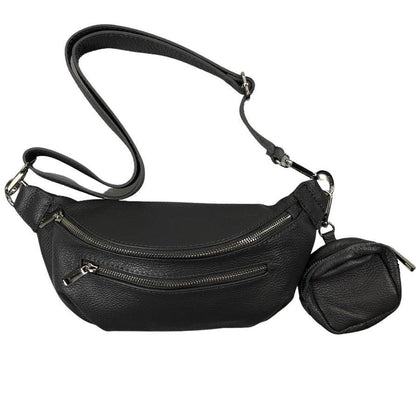 Kolibri Ulm - Crossbodybag mittelgroß mit zwei Reißverschlüssen und kleinem Geldbeutel extra - kolibri-ulm.de - Accessoires, Damen, Handtasche, Leder, Ledergeldbeutel, Ledertasche, Ledertaschen, WS21