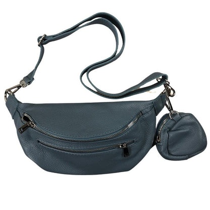 Kolibri Ulm - Crossbodybag mittelgroß mit zwei Reißverschlüssen und kleinem Geldbeutel extra - kolibri-ulm.de - Accessoires, Damen, Handtasche, Leder, Ledergeldbeutel, Ledertasche, Ledertaschen, WS21
