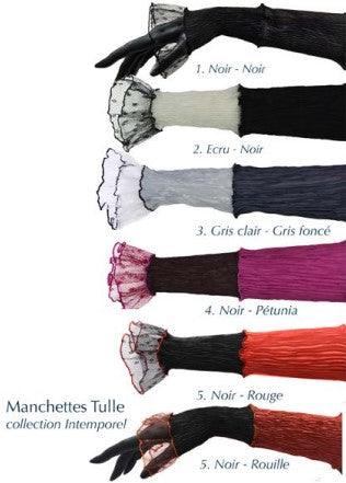 Monika - Lange Stulpen Manchettes Tulle - kolibri-ulm.de - Accessoires, Damen, Stulpen, WS22