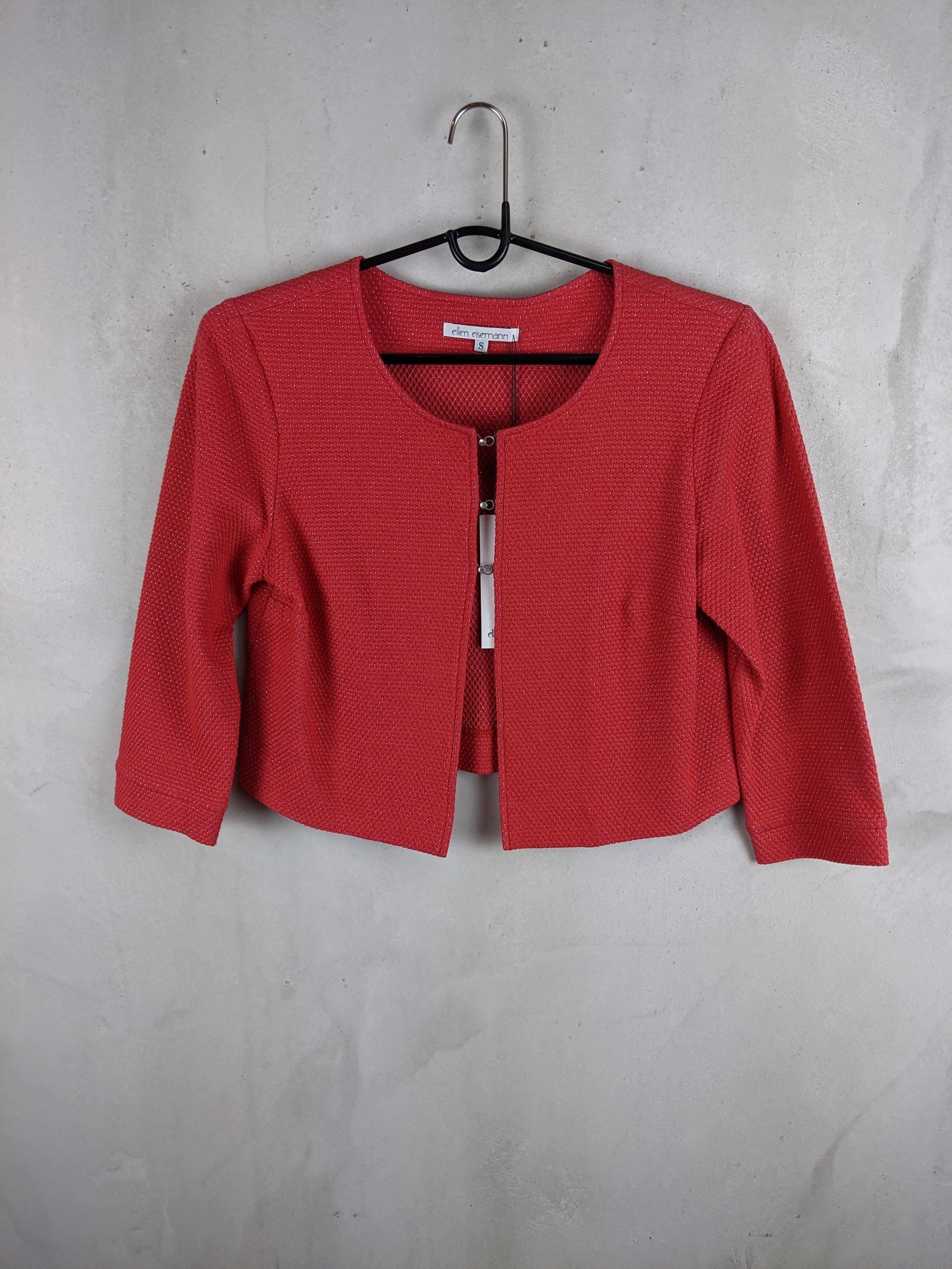 Ellen Eisemann - Jacke Ivana - kolibri-ulm.de - blau, Bolero, Damen, Jacke, marine, rot