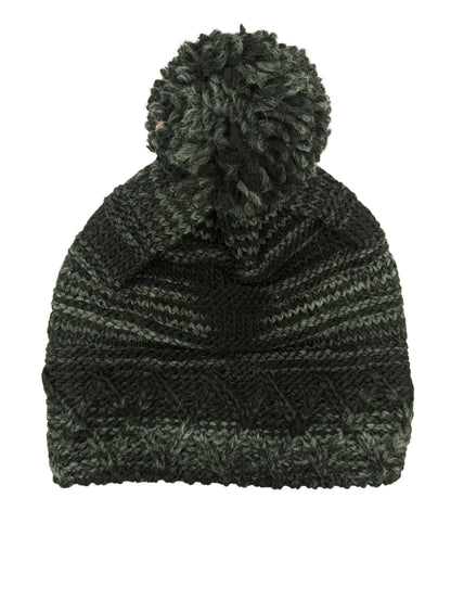 Gebeana - Mütze Struktur mit Linksrippe und Garnpompon - kolibri-ulm.de - Accessoires, Damen, Kappe, Kappen, Kopfbedeckung, Mütze, Mützen, Strick, Textilien, WS22