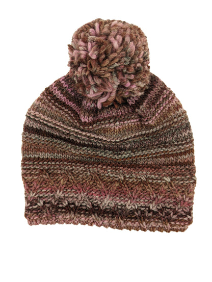 Gebeana - Mütze Struktur mit Linksrippe und Garnpompon - kolibri-ulm.de - Accessoires, Damen, Kappe, Kappen, Kopfbedeckung, Mütze, Mützen, Strick, Textilien, WS22