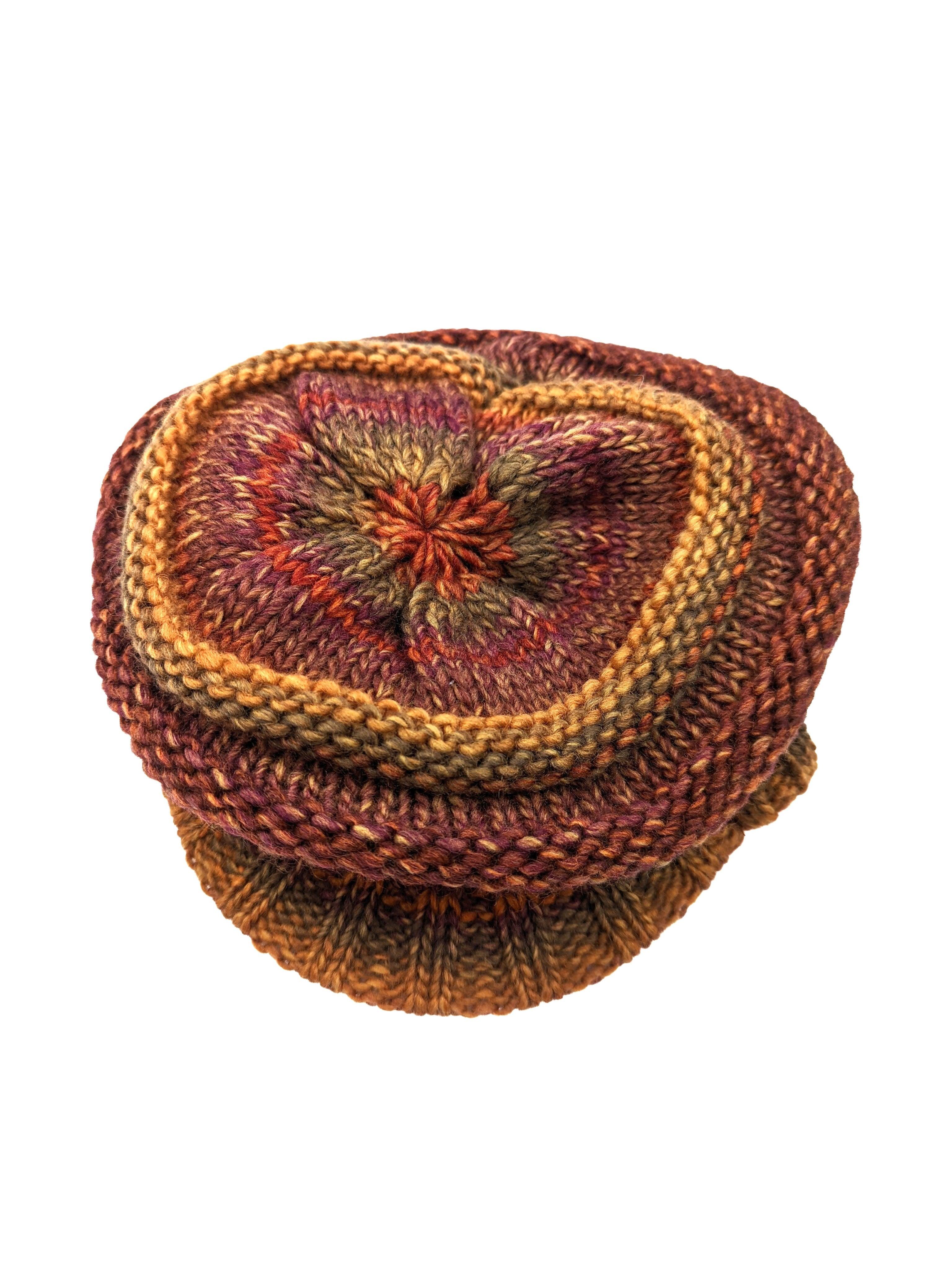 Gebeana - Ballon mehrfarbig mit Schirm & Fleecefutter - kolibri-ulm.de - Accessoires, Damen, Kappe, Kappen, Kopfbedeckung, Mütze, Mützen, Strick, Textilien, WS22