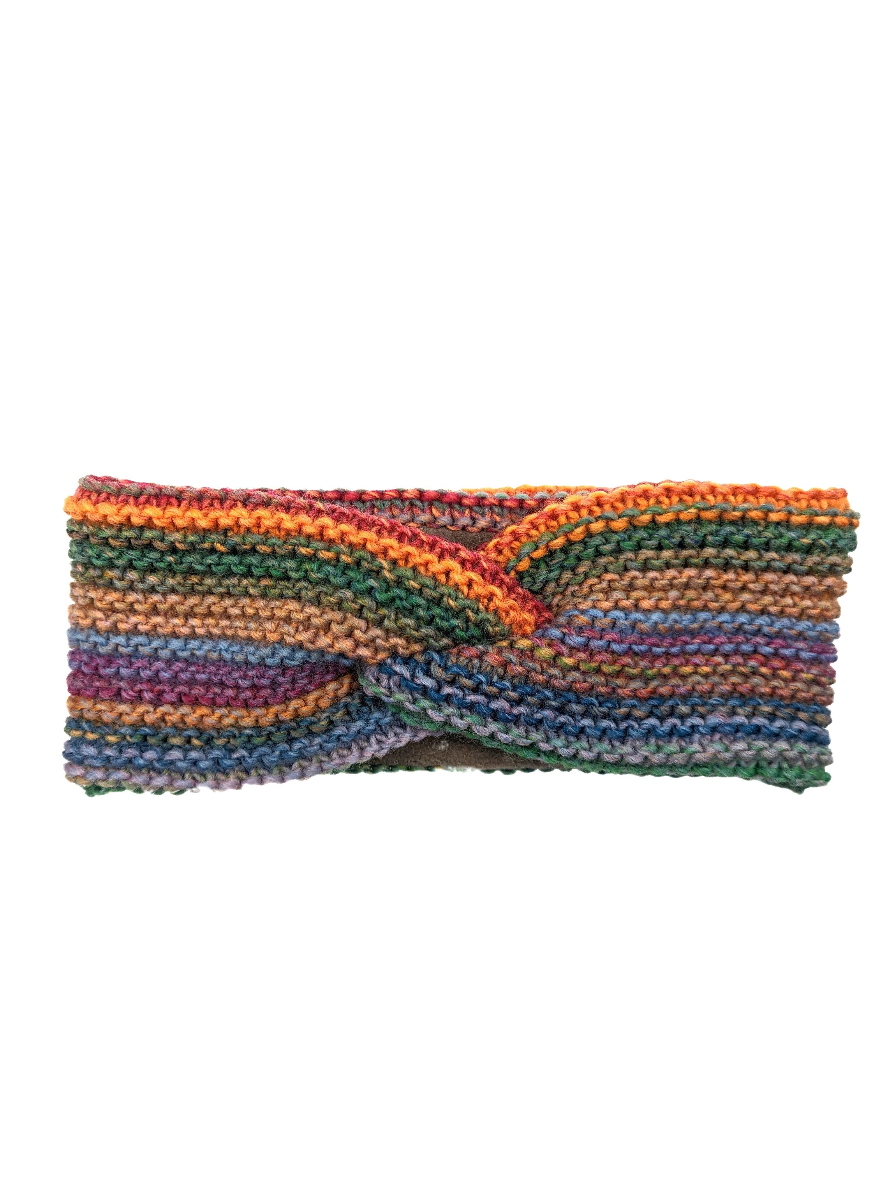 Gebeana - Stirnband verschlungen mit Fleecefutter - kolibri-ulm.de - Accessoires, Damen, Mütze, Mützen, Stirnband, Stirnbänder, Strick, Textilien, WS22