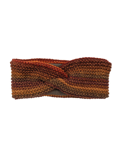 Stirnband verschlungen mit Fleecefutter