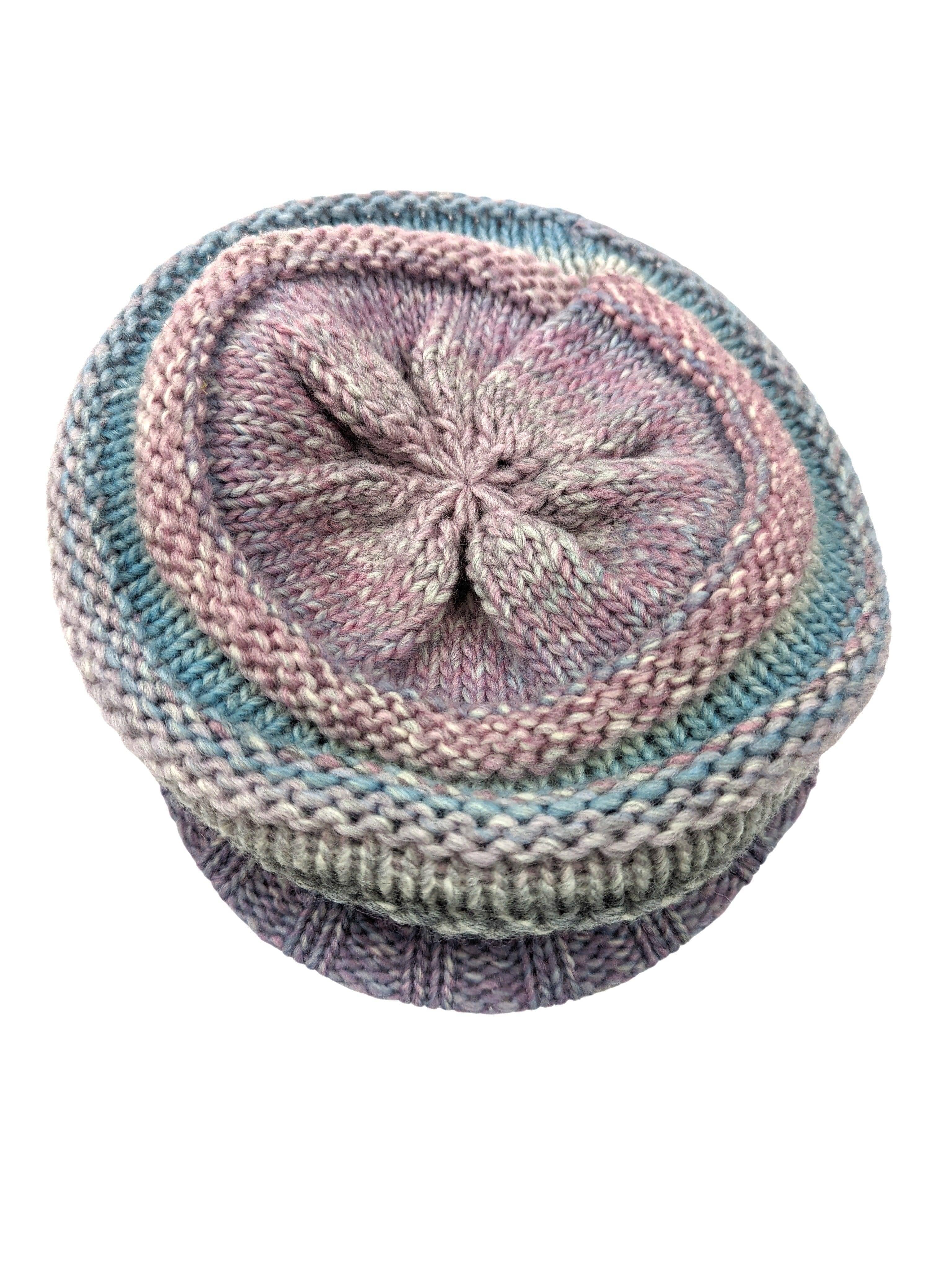 Gebeana - Ballon mehrfarbig mit Schirm & Fleecefutter - kolibri-ulm.de - Accessoires, Damen, Kappe, Kappen, Kopfbedeckung, Mütze, Mützen, Strick, Textilien, WS22