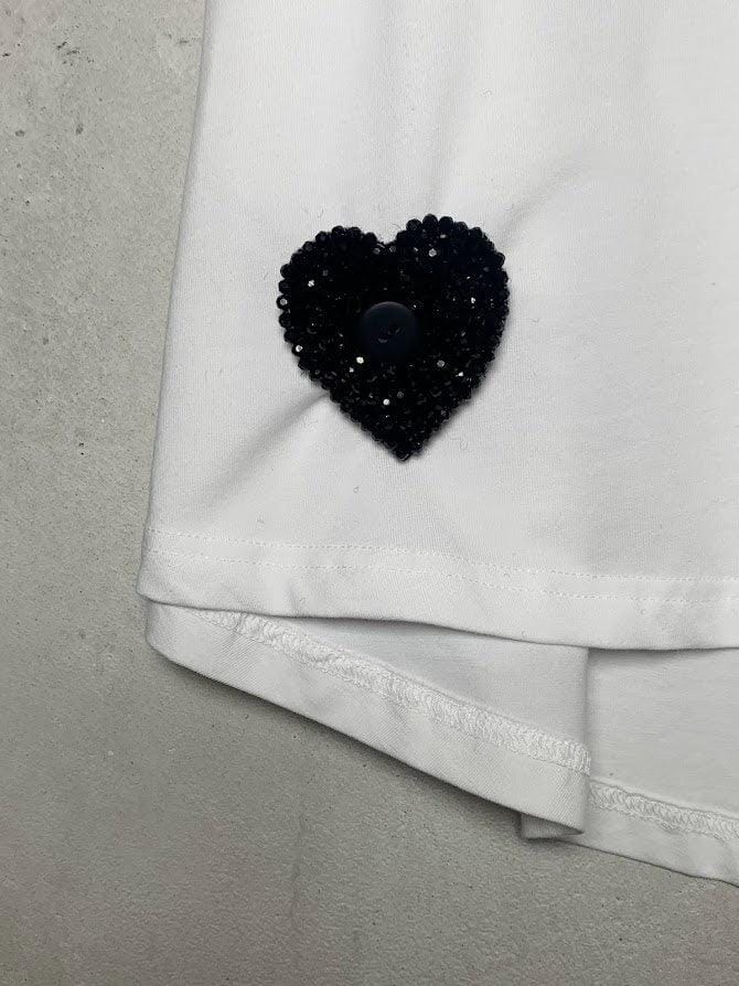 Brosche Heart Plü black Einheitsgröße 