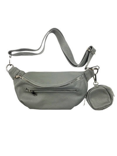 Kolibri Ulm - Crossbodybag mittelgroß mit zwei Reißverschlüssen und kleinem Geldbeutel extra - kolibri-ulm.de - Accessoires, Damen, Handtasche, Leder, Ledergeldbeutel, Ledertasche, Ledertaschen, WS21