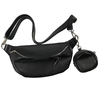 Kolibri Ulm - Crossbodybag mittelgroß mit zwei Reißverschlüssen und kleinem Geldbeutel extra - kolibri-ulm.de - Accessoires, Damen, Handtasche, Leder, Ledergeldbeutel, Ledertasche, Ledertaschen, WS21