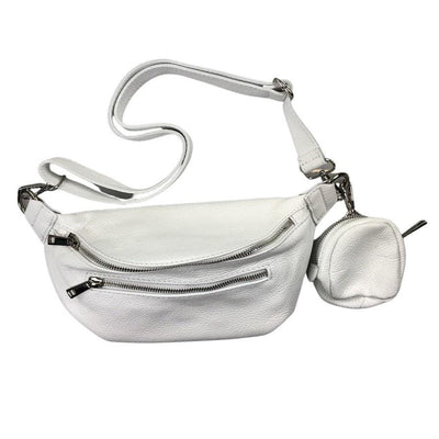 Kolibri Ulm - Crossbodybag mittelgroß mit zwei Reißverschlüssen und kleinem Geldbeutel extra - kolibri-ulm.de - Accessoires, Damen, Handtasche, Leder, Ledergeldbeutel, Ledertasche, Ledertaschen, WS21