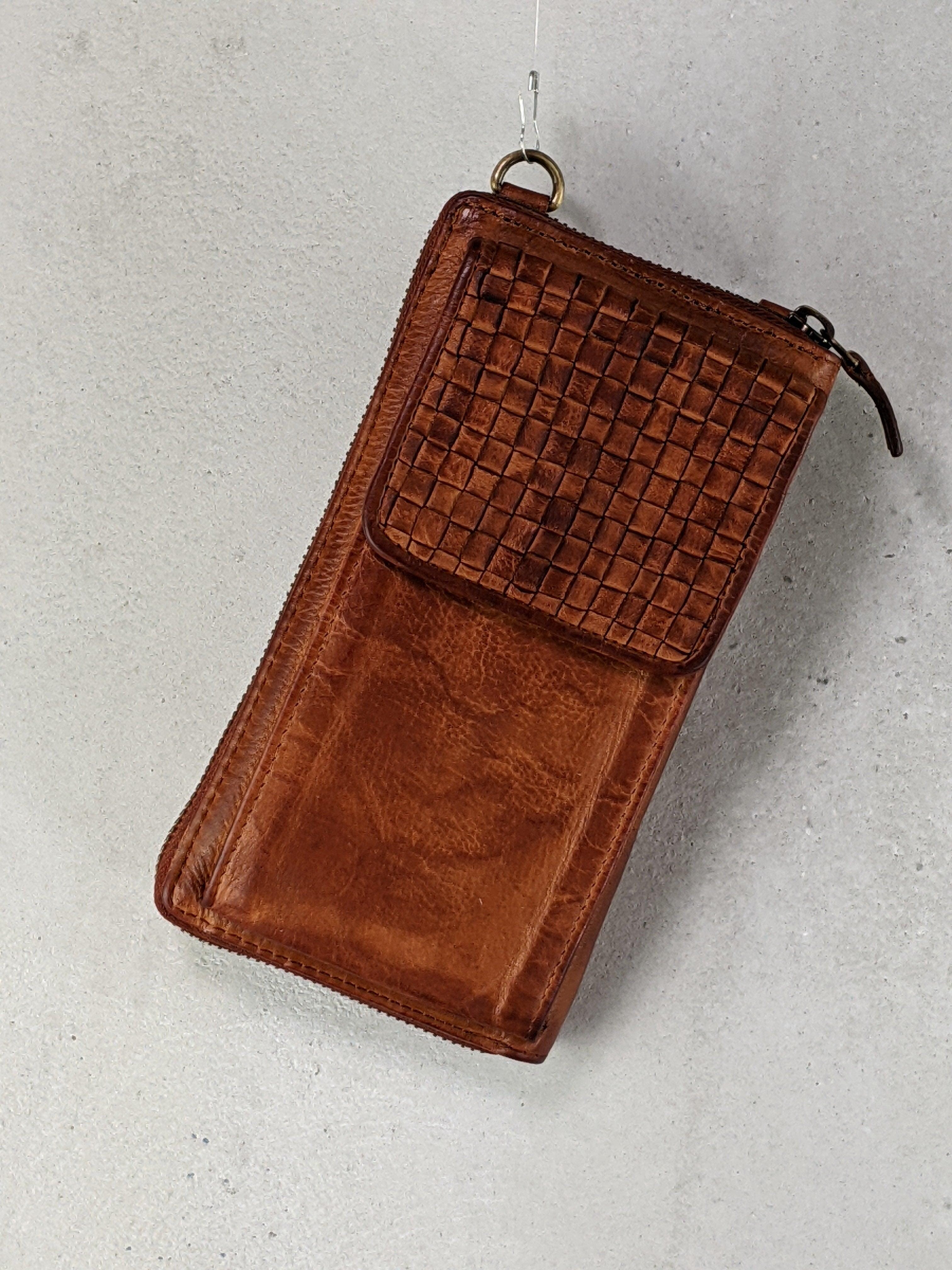 Kolibri Ulm - Geldbeutel mit Handytasche - geflochtenes Leder - kolibri-ulm.de - Accessoires, Clutch, Damen, Geldbeutel, Geldbörse, Handtasche, Handy, Handytasche, Leder, Ledergeldbeutel, Ledertadsche, Ledertasche, Ledertaschen