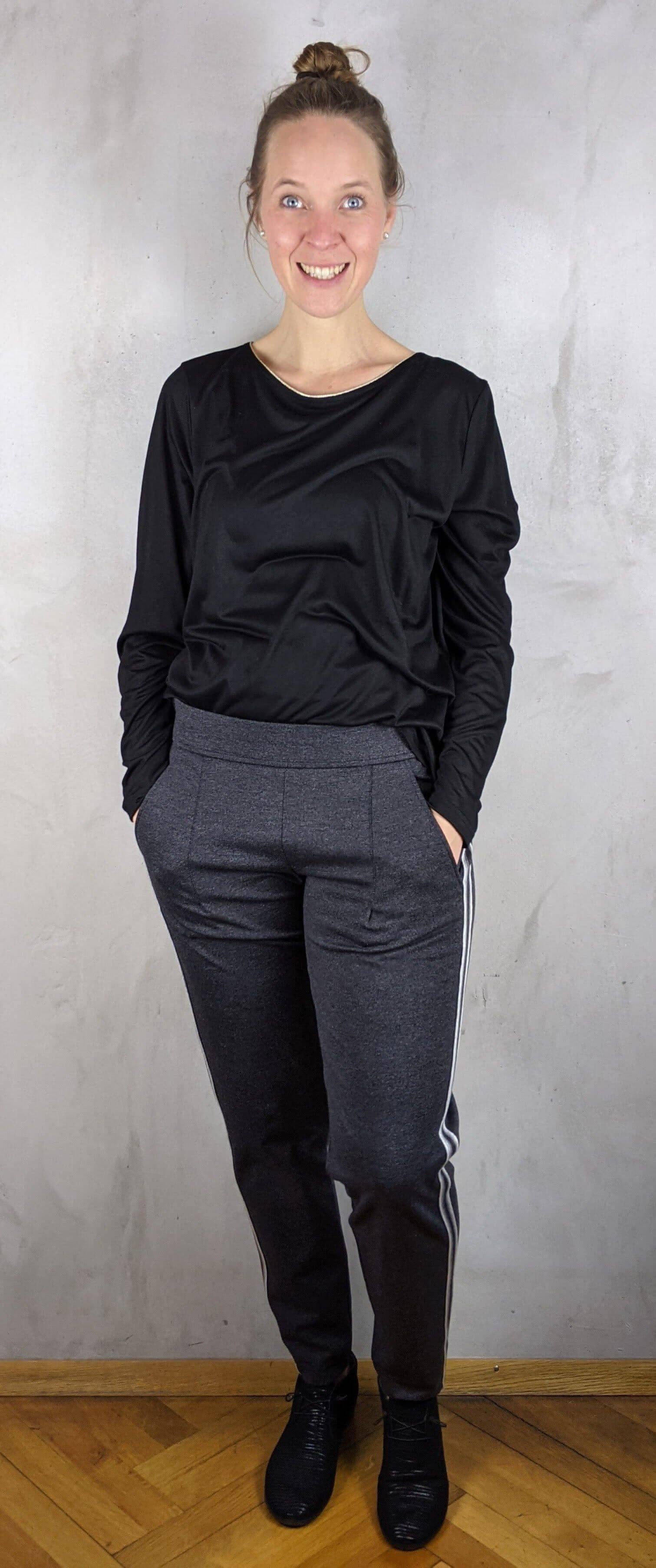 Raffaello Rossi - Hose Candice O Stripe in Anthrazit - kolibri-ulm.de - Damen, Hose, Hosen