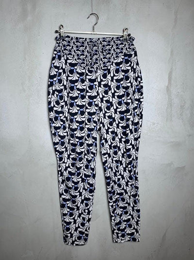 Hose Gira 6/8 Kontrast Big Pattern Print Hose Raffaello Rossi 088 blue graphical 36 