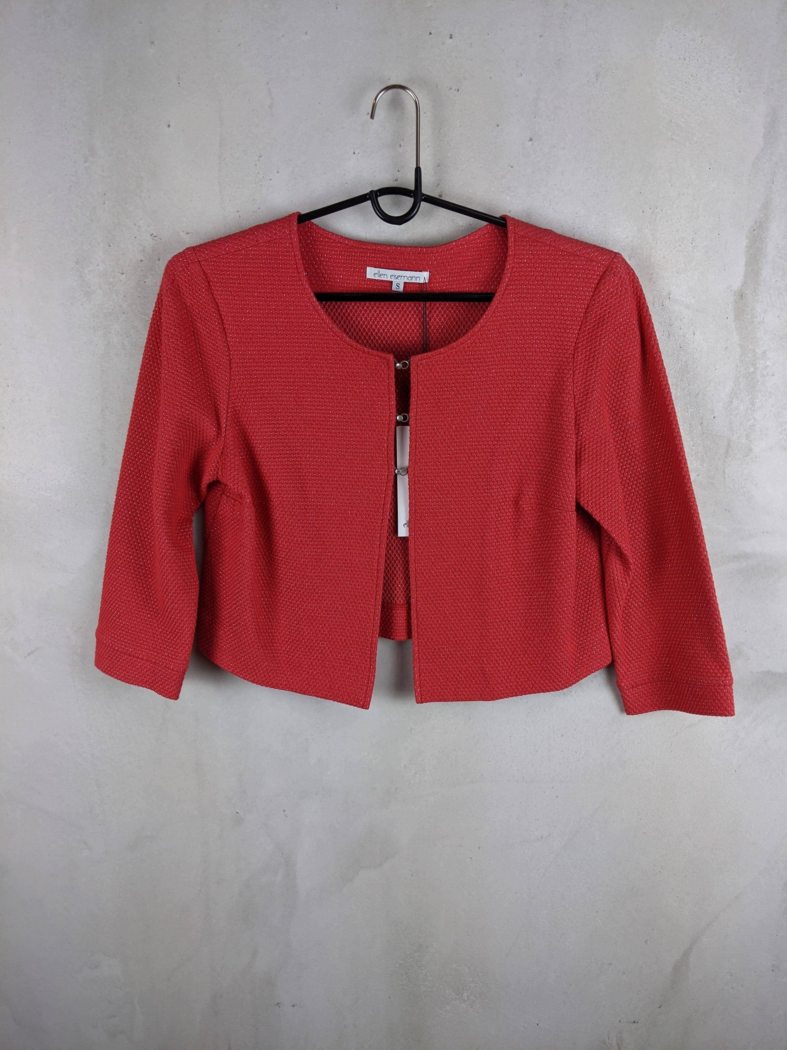 Ellen Eisemann - Jacke Ivana - kolibri-ulm.de - blau, Bolero, Damen, Jacke, marine, rot