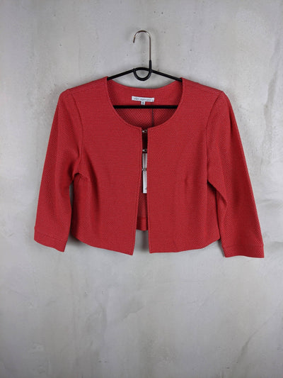 Ellen Eisemann - Jacke Ivana - kolibri-ulm.de - blau, Bolero, Damen, Jacke, marine, rot