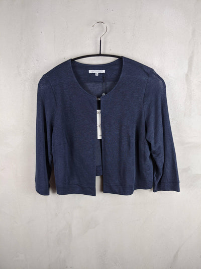 Ellen Eisemann - Jacke Ivana - kolibri-ulm.de - blau, Bolero, Damen, Jacke, marine, rot