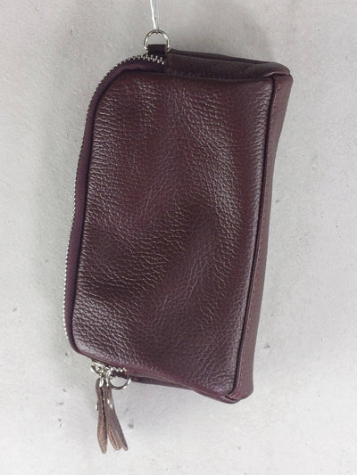 Kolibri Ulm - Kleine Ledertasche mit doppeltem Reißverschluss - kolibri-ulm.de - Accessoires, Bag, Handtasche, Handytasche, Leder, Ledertadsche, Ledertasche, Ledertaschen, Tasche