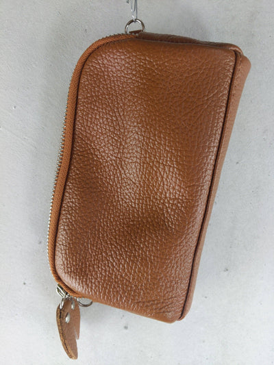 Kolibri Ulm - Kleine Ledertasche mit doppeltem Reißverschluss - kolibri-ulm.de - Accessoires, Bag, Handtasche, Handytasche, Leder, Ledertadsche, Ledertasche, Ledertaschen, Tasche