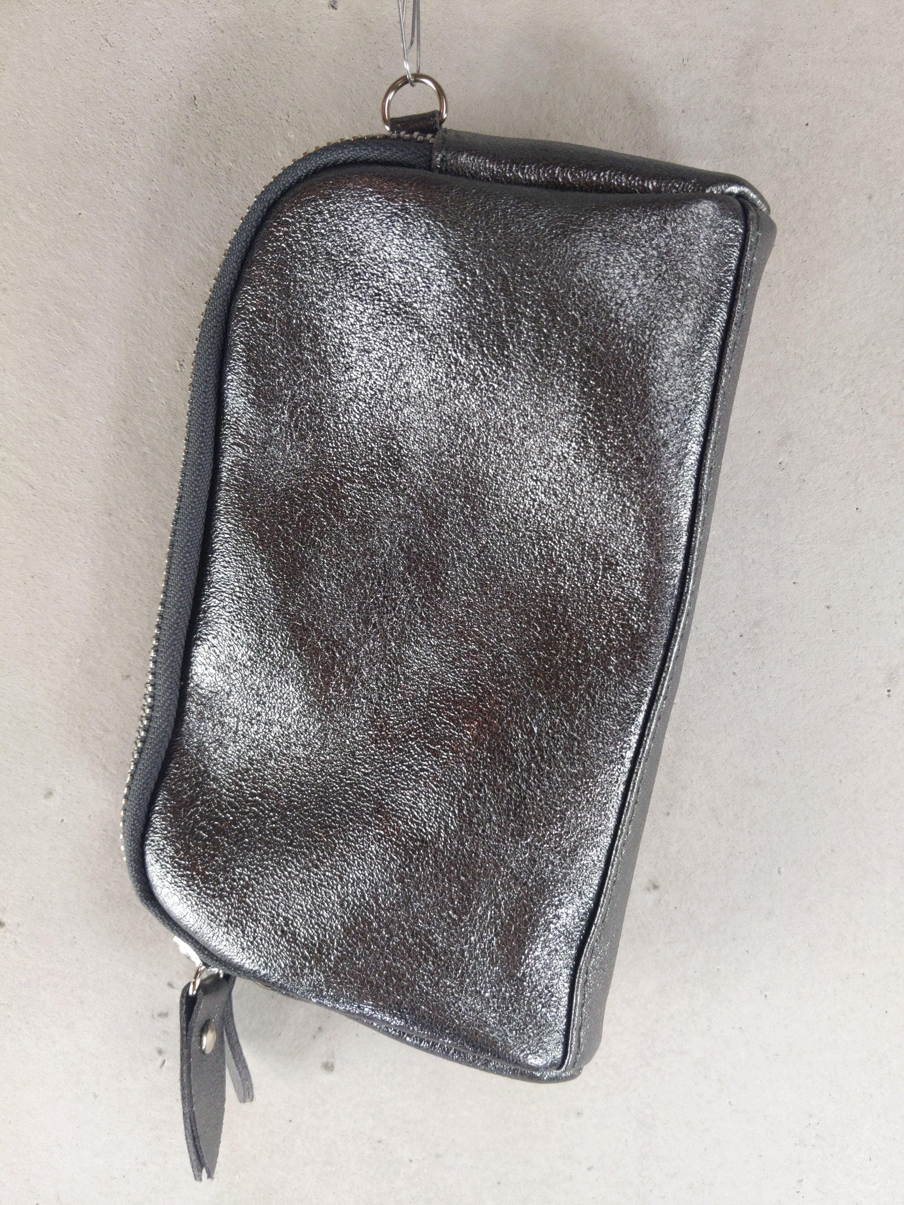 Kolibri Ulm - Kleine Ledertasche mit doppeltem Reißverschluss - kolibri-ulm.de - Accessoires, Bag, Handtasche, Handytasche, Leder, Ledertadsche, Ledertasche, Ledertaschen, Tasche