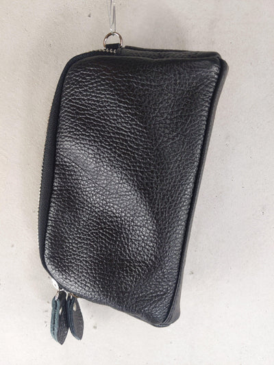 Kolibri Ulm - Kleine Ledertasche mit doppeltem Reißverschluss - kolibri-ulm.de - Accessoires, Bag, Handtasche, Handytasche, Leder, Ledertadsche, Ledertasche, Ledertaschen, Tasche