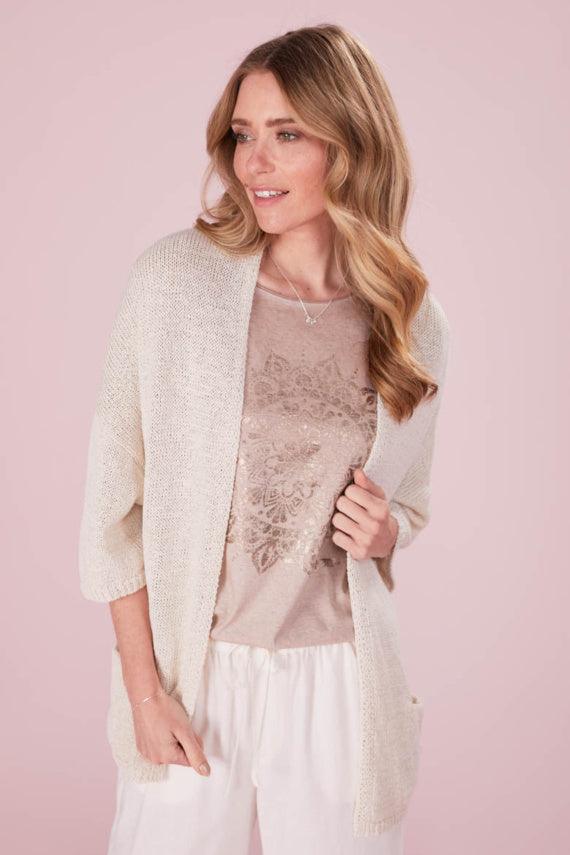 Lieblingsstück - Jacke offen TalissaL - kolibri-ulm.de - Cardigan, Damen, Jacke, Jacken, Oberteile, SS22, Strick, Strickjacke, Strickjacken, Textilien