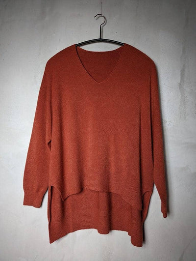 Nahtloser Pullover Pullover Farfalla Einheitsgröße Terracotta 