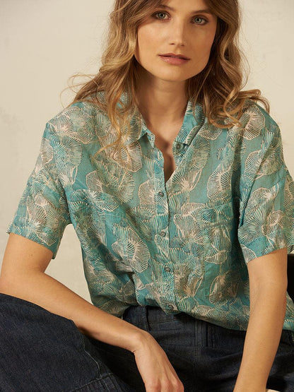 Nile - Blouse Cotton Silk - kolibri-ulm.de - Bluse, Blusen, Damen, Oberteile, SS22, Textilien