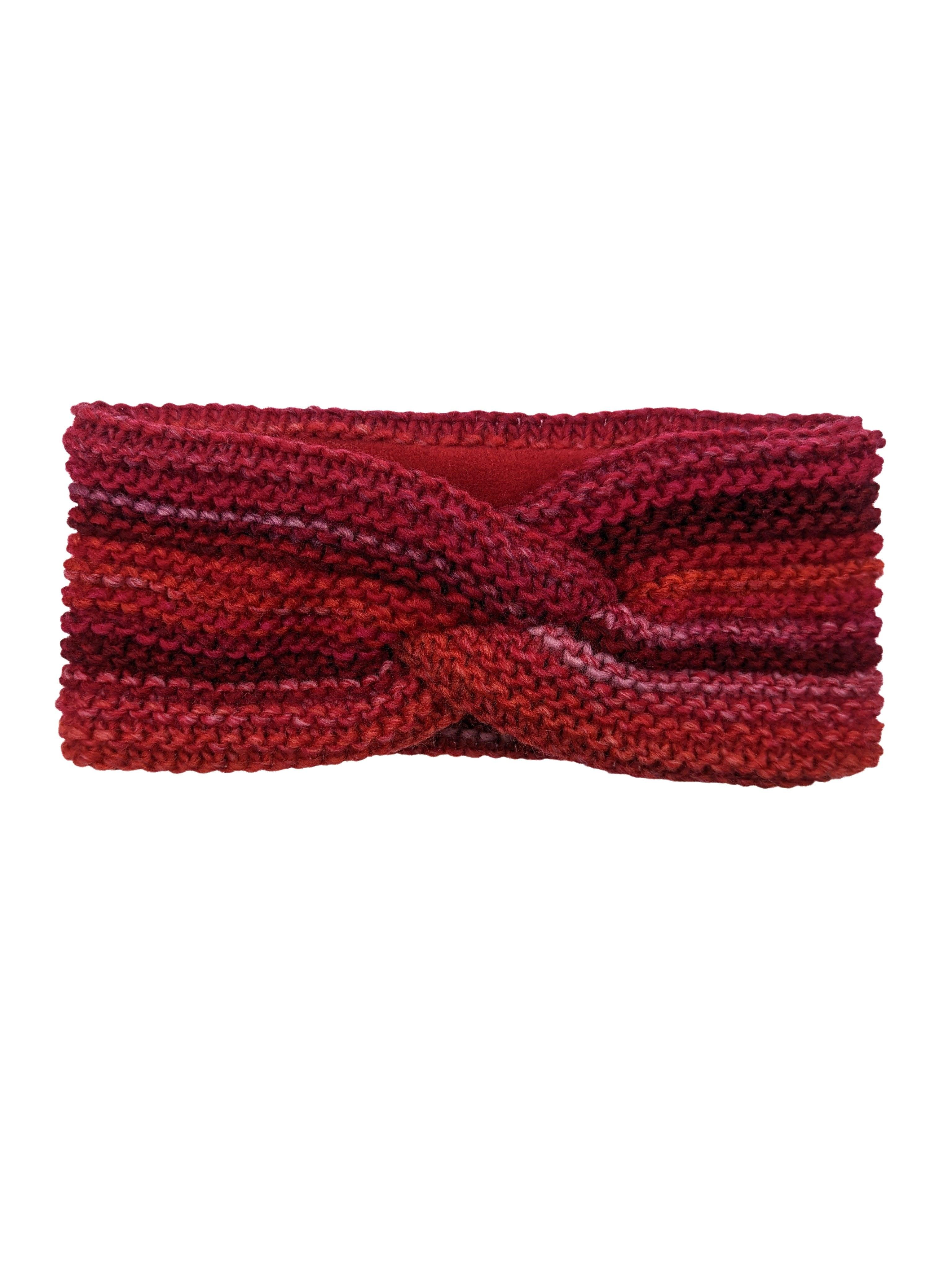 Gebeana - Stirnband verschlungen mit Fleecefutter - kolibri-ulm.de - Accessoires, Damen, Mütze, Mützen, Stirnband, Stirnbänder, Strick, Textilien, WS22