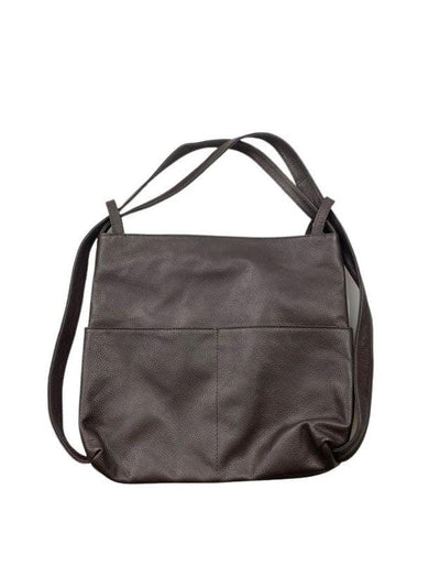 Rucksacktasche mit Vordertaschen Handtasche Kolibri Ulm Dunkelbraun 