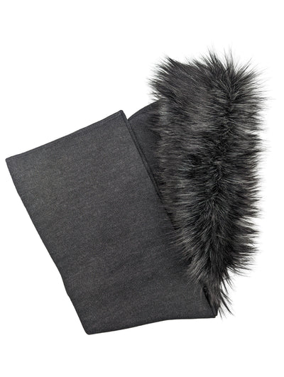 Gebeana - Schalhaube Strick mit Pelz - kolibri-ulm.de - Accessoires, Damen, Schal, Schals & Tücher, Textilien, Wollschal, Wollschals, WS22