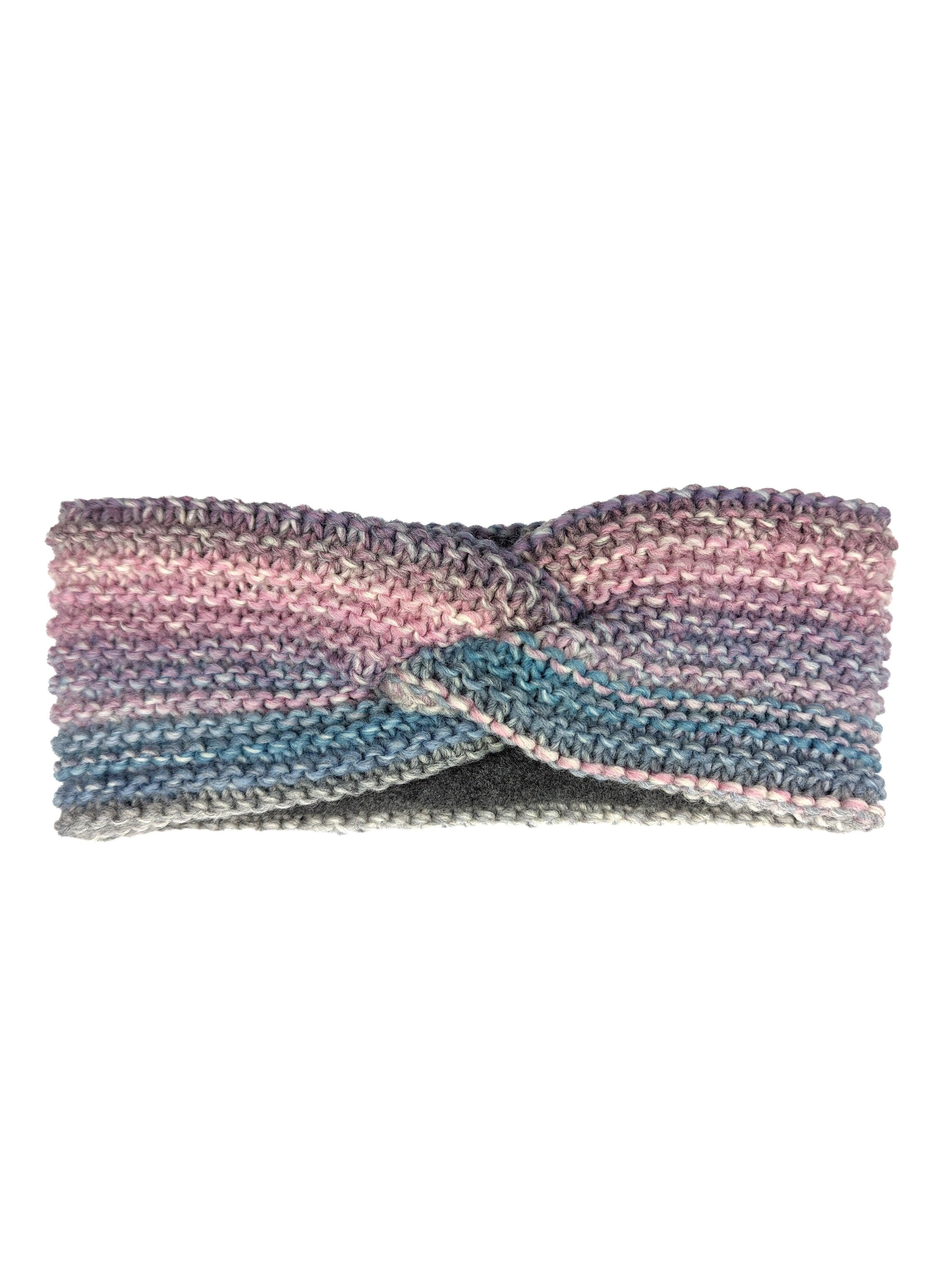 Gebeana - Stirnband verschlungen mit Fleecefutter - kolibri-ulm.de - Accessoires, Damen, Mütze, Mützen, Stirnband, Stirnbänder, Strick, Textilien, WS22