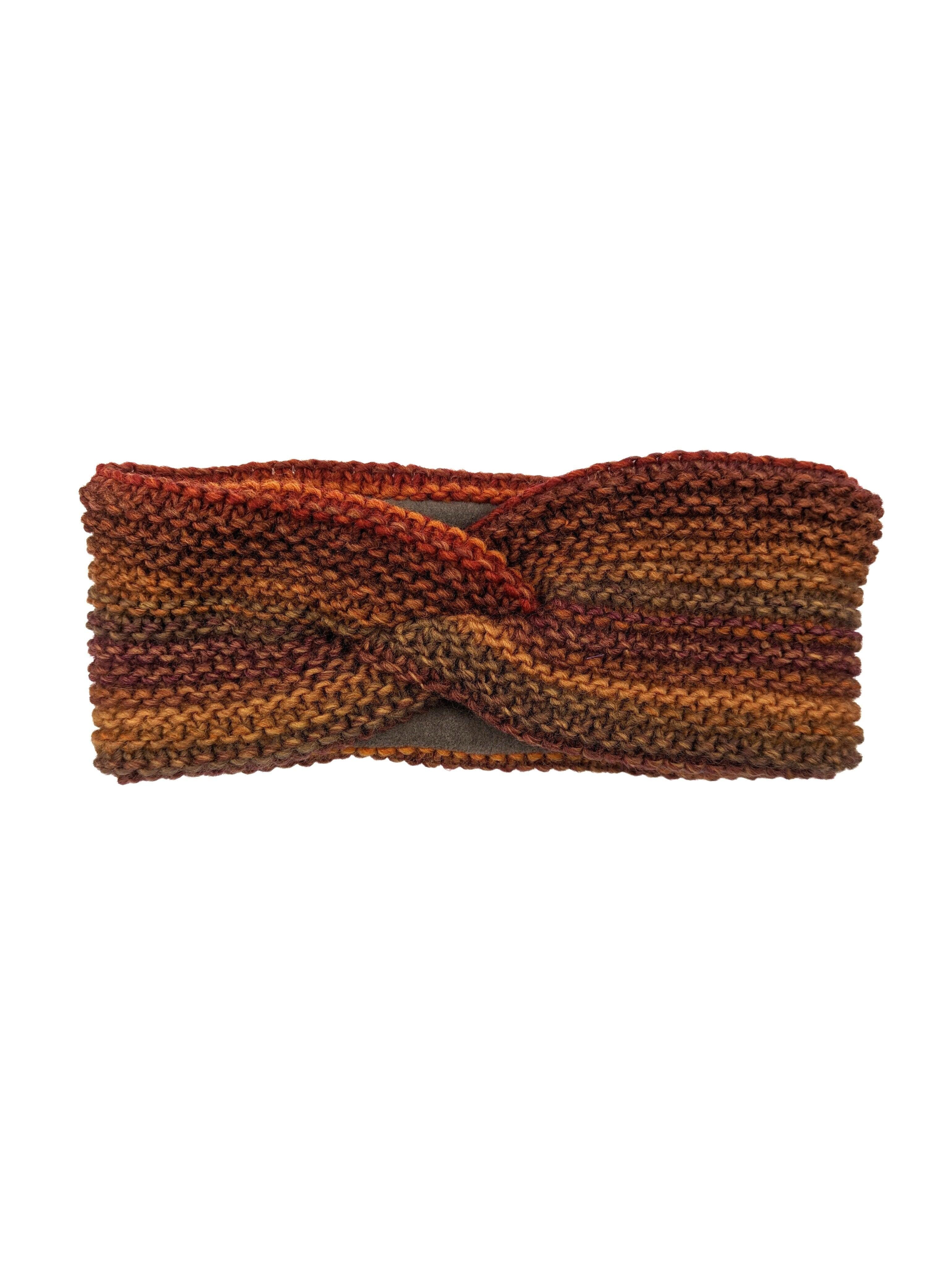 Stirnband verschlungen mit Fleecefutter Stirnband Gebeana 84 curry 