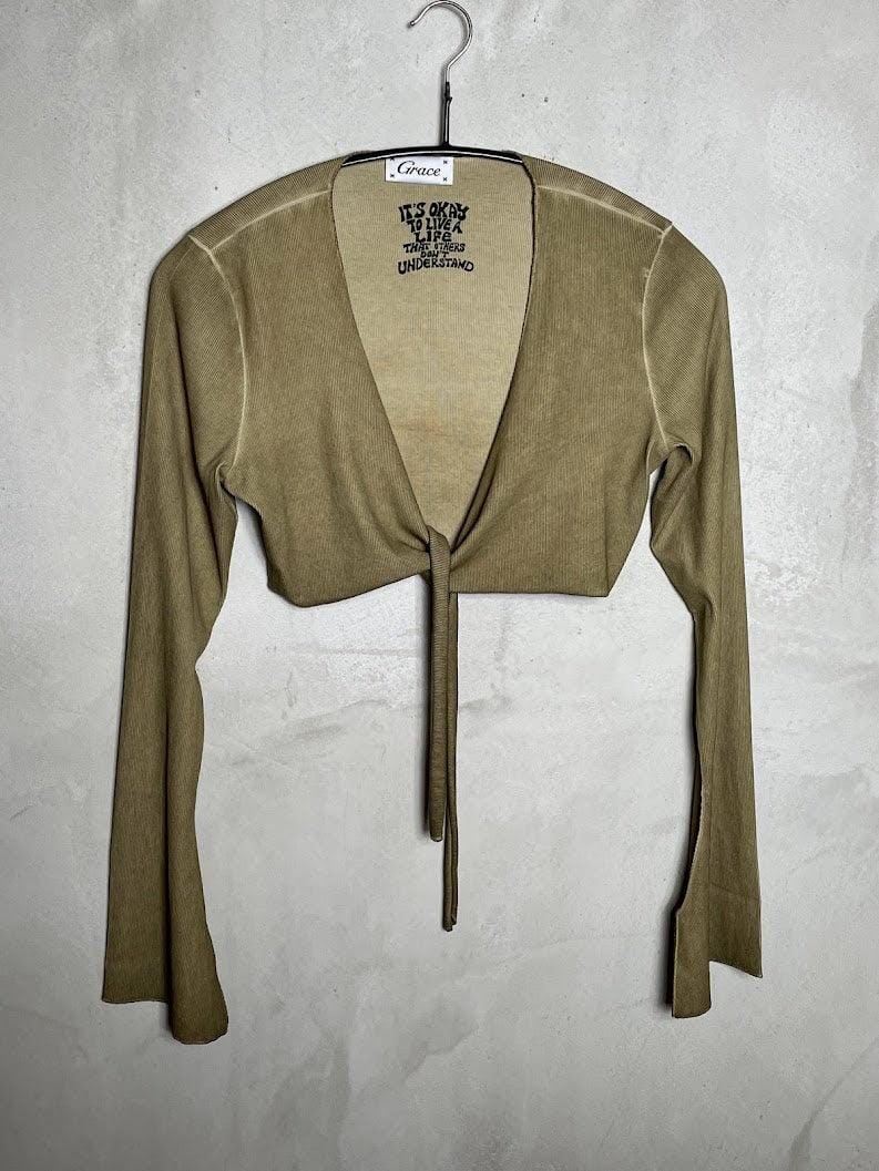 Top zum Binden Top Grace 830 Olive S 