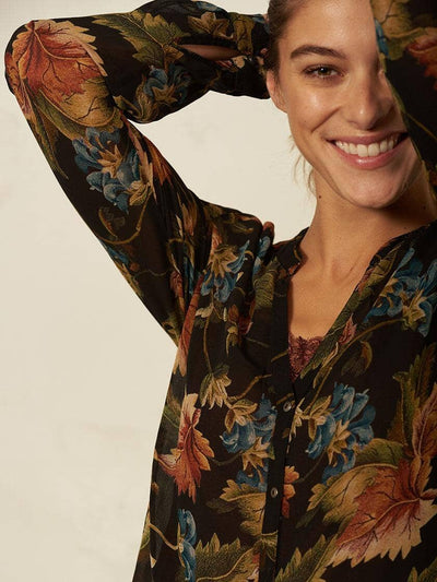 Nile - Tunika Chiffon Print - kolibri-ulm.de - Damen, Oberteile, Pulli, Pullover, Tunika, WS21