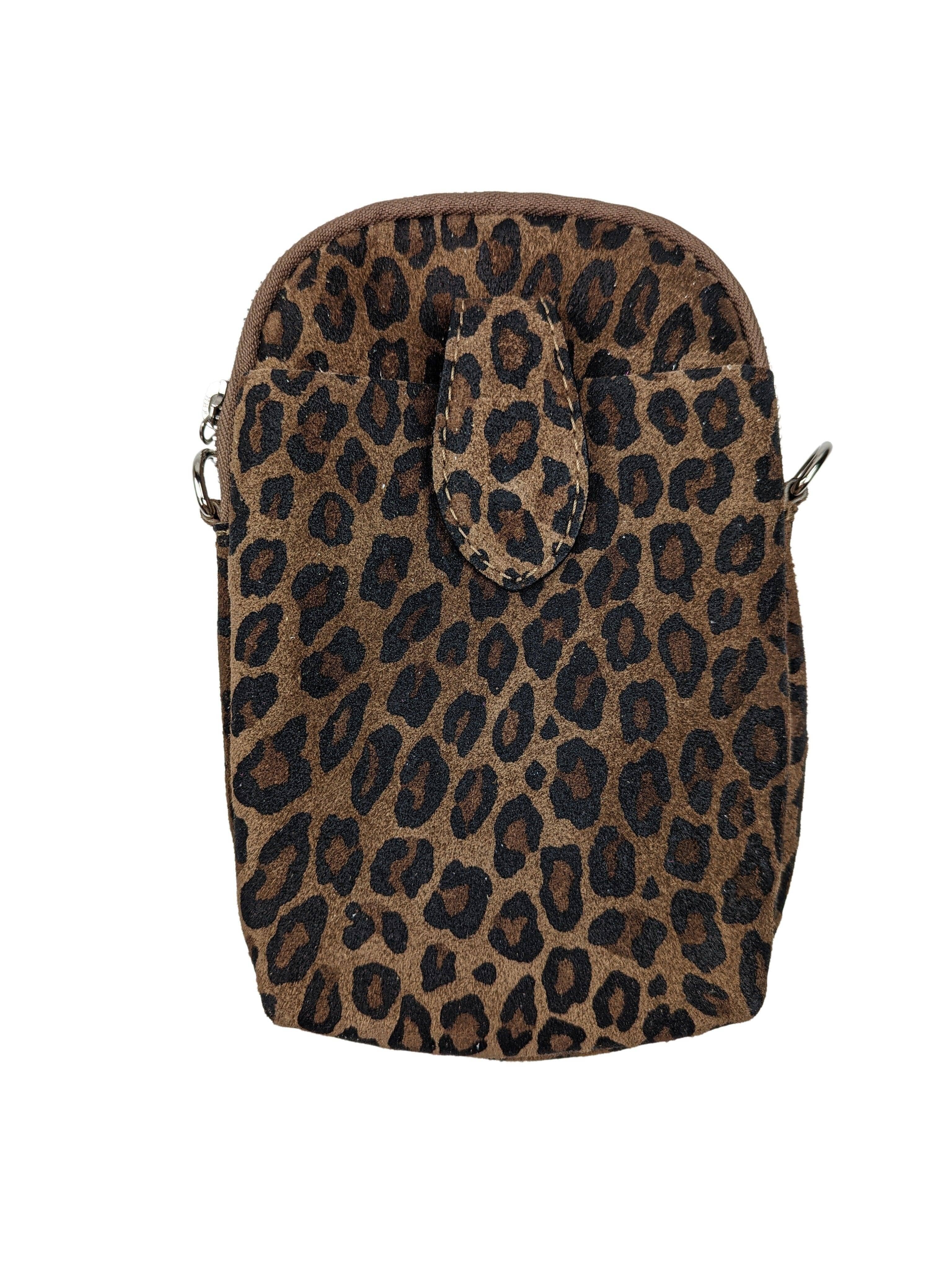 Umhängetasche mit Handyfach Handytasche Kolibri Ulm Gepart Braun 