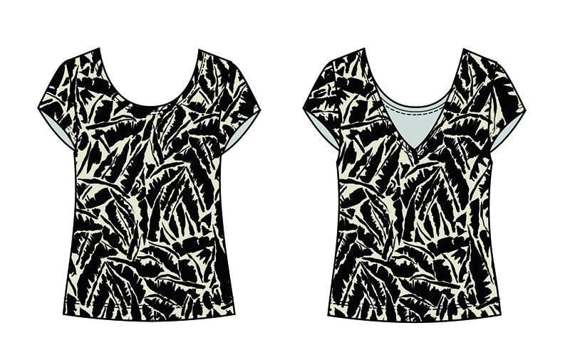 Wendeshirt Jawenda Shirt Fox's s004 Sand-Schwarz abstrakt 34 